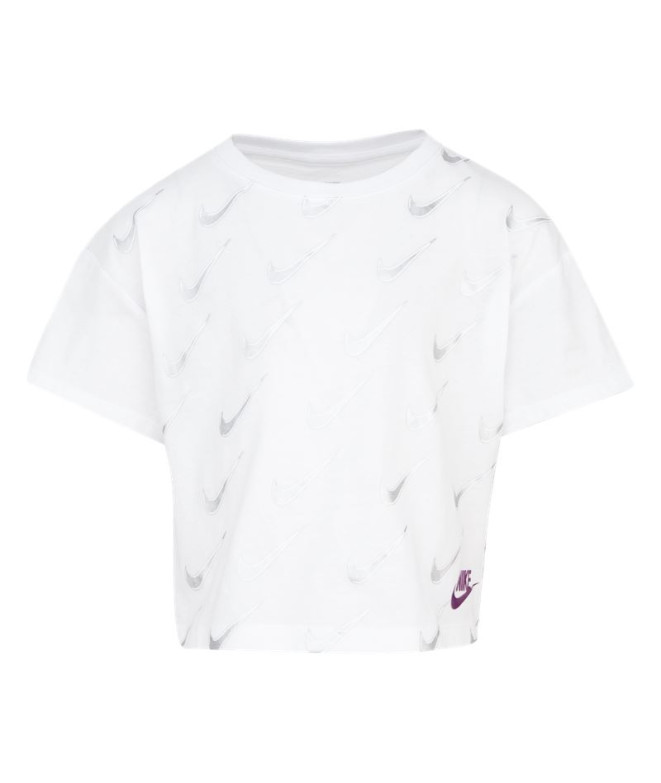 T-shirt Nike Kids Sb Icon Girls T-shirt branca para rapariga