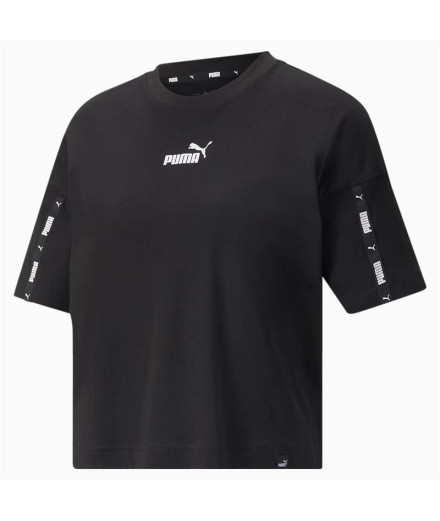 Camiseta Puma Power Tape Crop W Preto