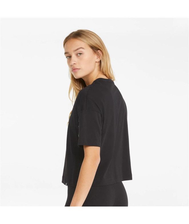 Camiseta Puma Power Tape Crop W Preto