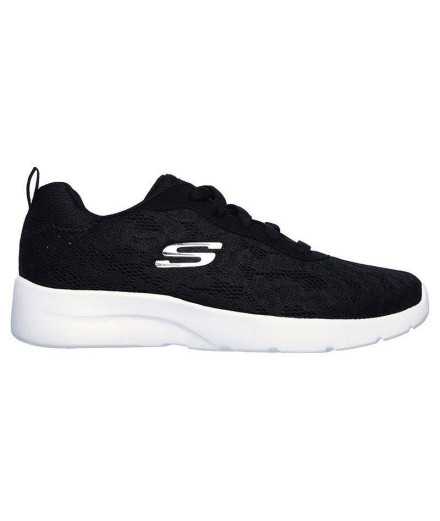 Chaussures Skechers Floral Mesh Lace Up W Black