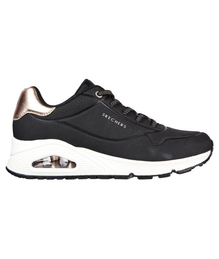 Zapatillas Skechers Uno - Shimmer Away Mujer Negro