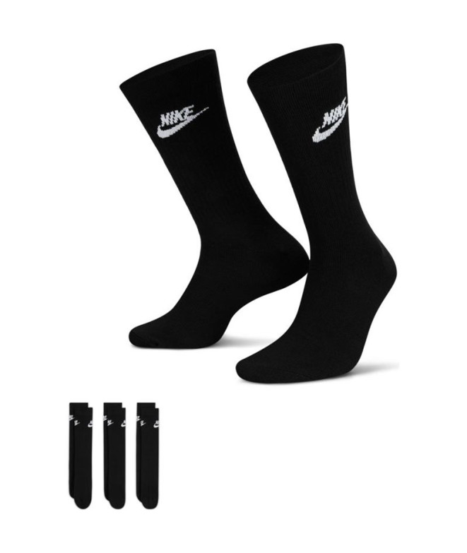 Meias Nike Sportswear Everyday Essential Preto