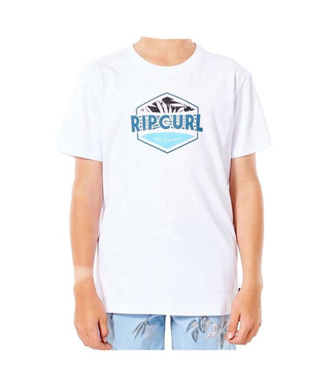 T-shirt Rip Curl T-shirt de enchimento Rapazes Branco