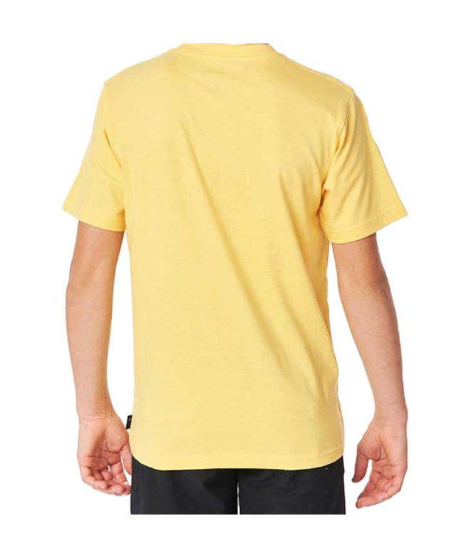 T-shirt Rip Curl Corp Icon Garçons Jaune