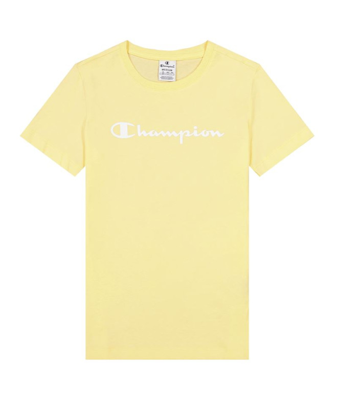 T-shirt Champion Big Script Logo W Yellow