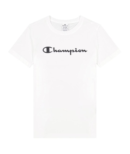 champion white script tee