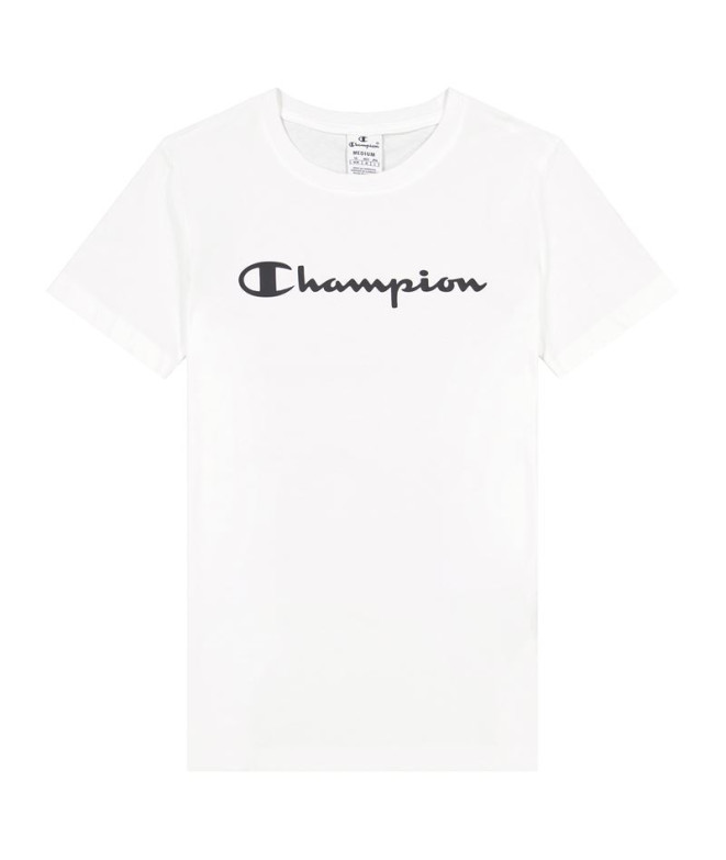 T-shirt Champion Logotipo com letras grandes W Branco