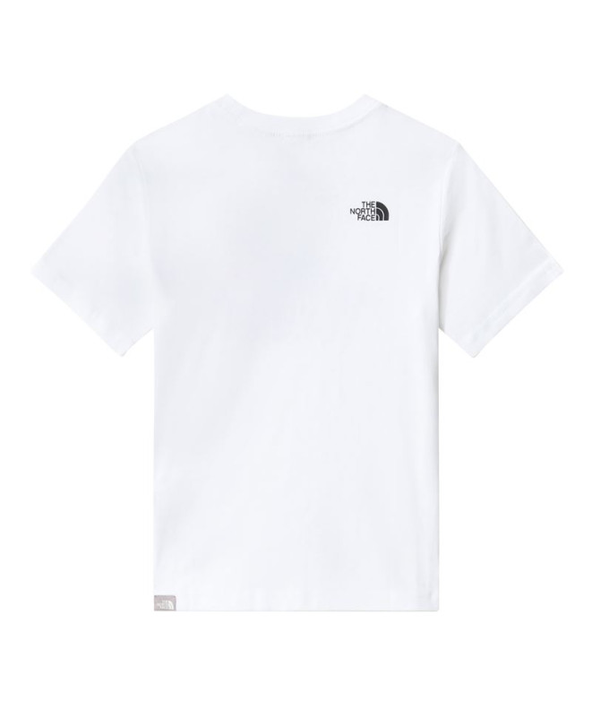 T-shirt The North Face Fille Facile Blanc Rose