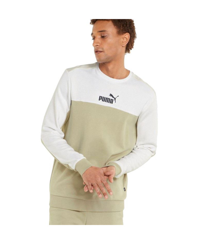 Sweatshirt Puma ESS+ Block Crew M Blanc