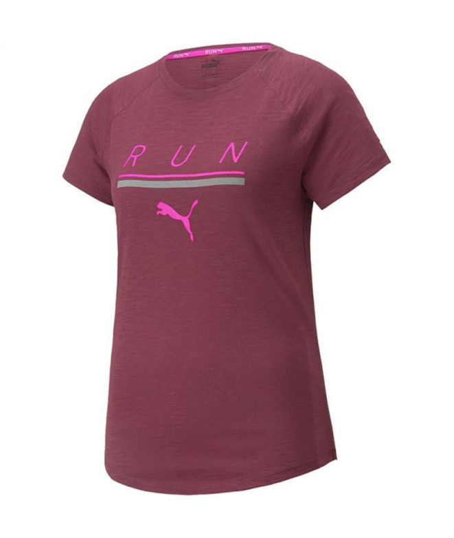 Camiseta de running Puma Run 5K Logo Pink W