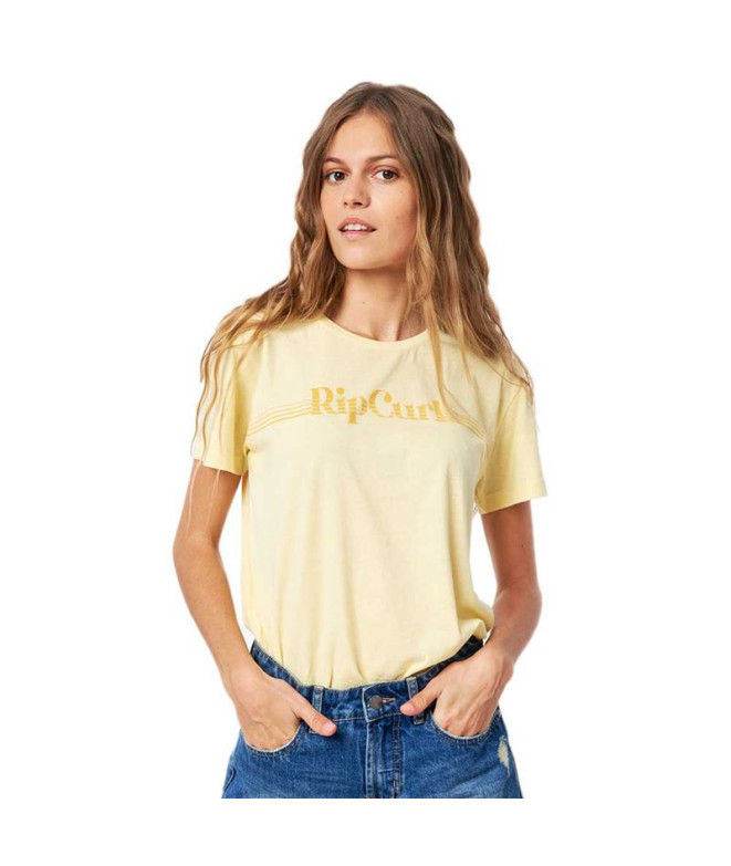T-shirt Rip Curl Re-Entry Standar Tee W Yellow