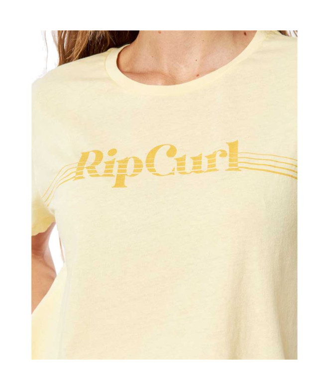 T-shirt Rip Curl Re-Entry Standar Tee W Yellow
