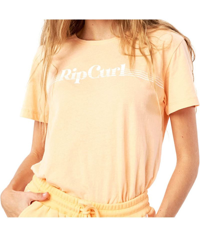 Camiseta Rip Curl Re-Entry Standar Tee W Orange