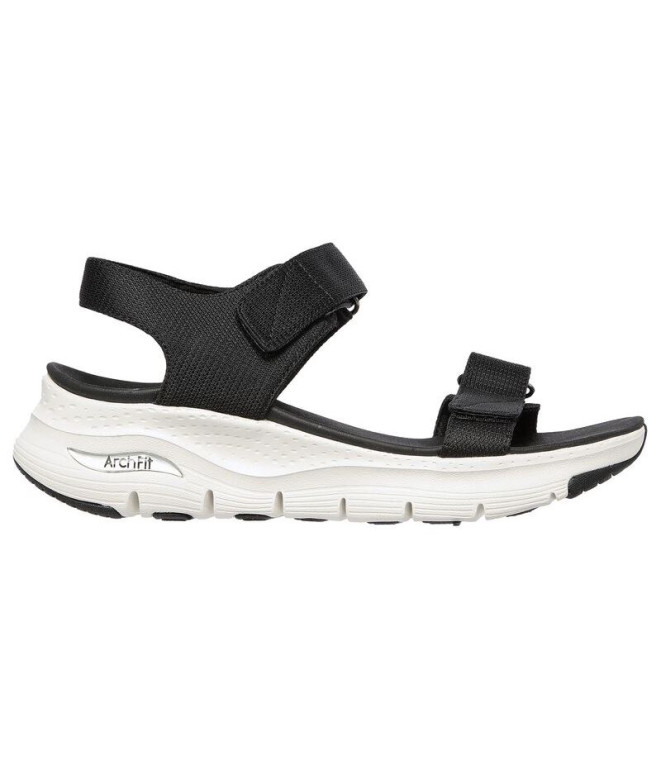 Zapatillas Skechers Arch Fit - Touristy Mujer Black Mesh