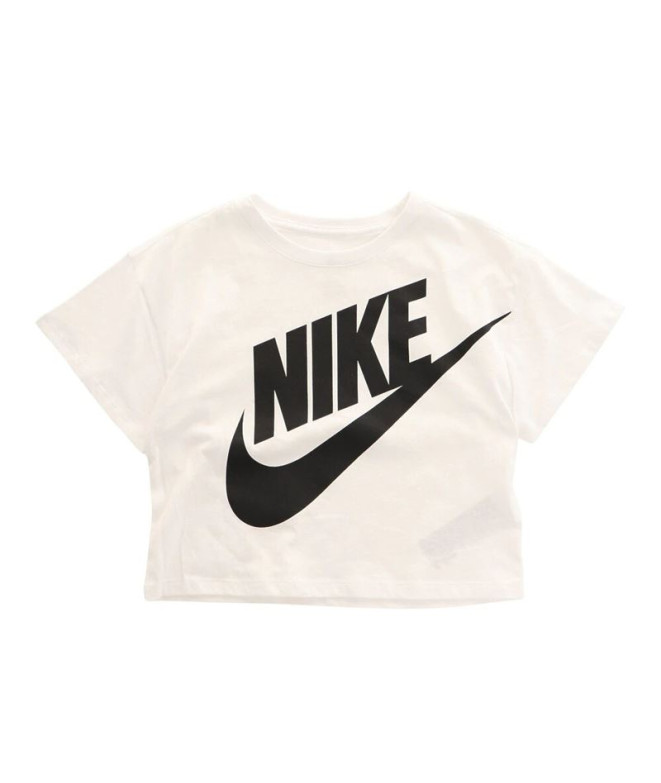 T-shirt de manga curta Nike Icon Futura Kids Branco