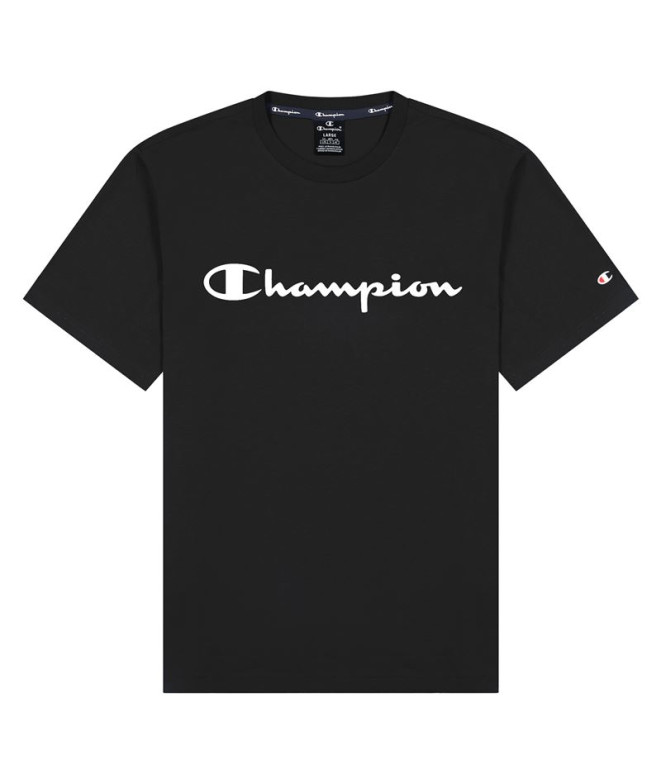 Camiseta Champion Crewneck Script Logo M Black