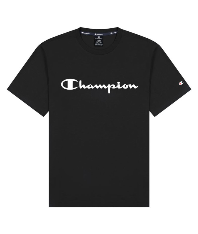 T-shirt Champion Col ras du cou Script Logo M Noir