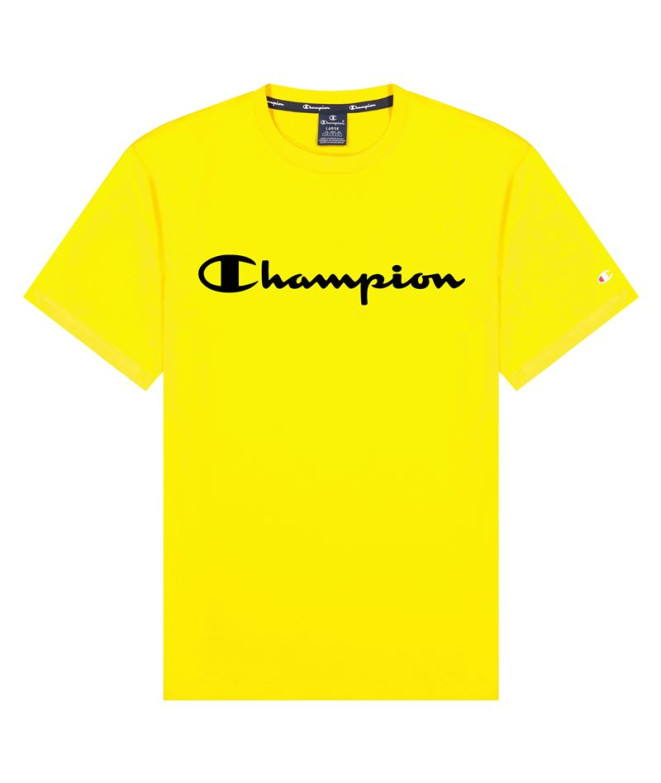 T-Shirt Champion T-Shirt de gola redonda M Amarelo