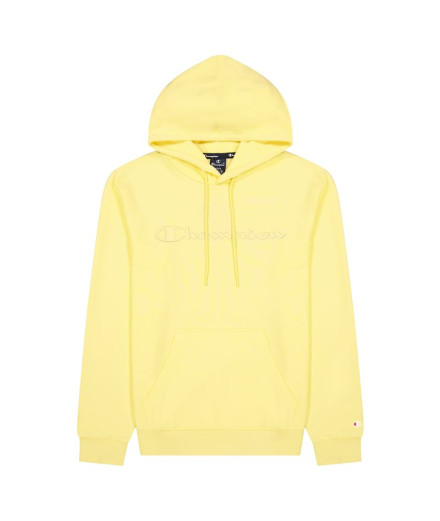 Sweatshirt Champion Script Logo Hoodie M Light Yellow