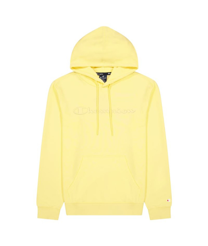 Sweatshirt Champion Script Logo Hoodie M Light Yellow
