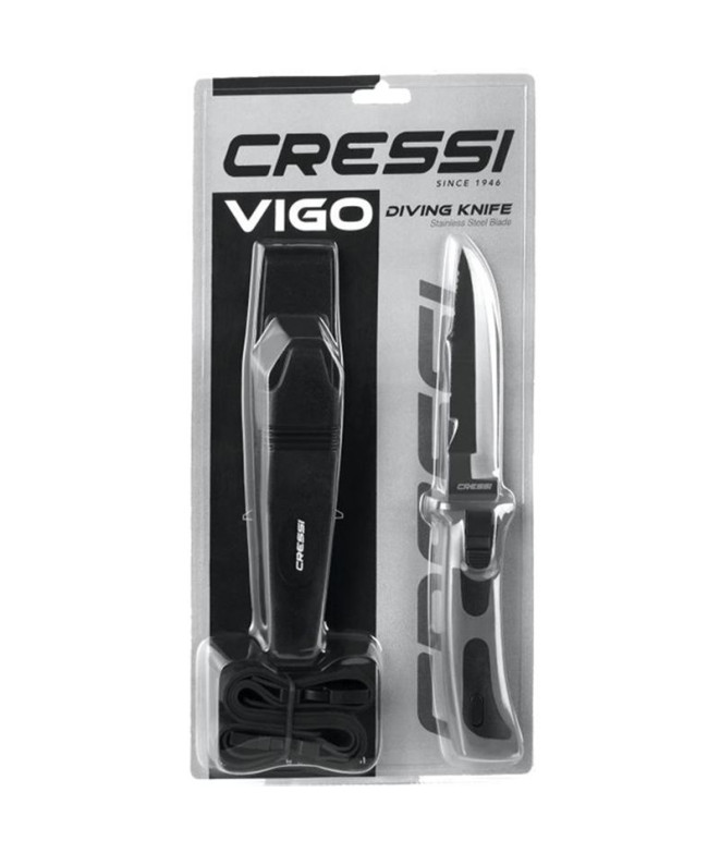Cuchillo de pesca submarina Cressi Sub Vigo Black