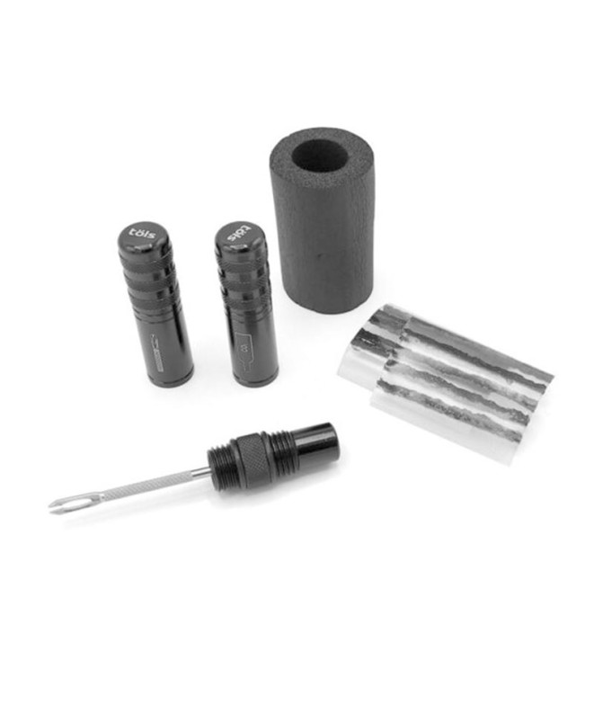 Kit reparaciones de ciclismo Töls Aina + CO2 Black
