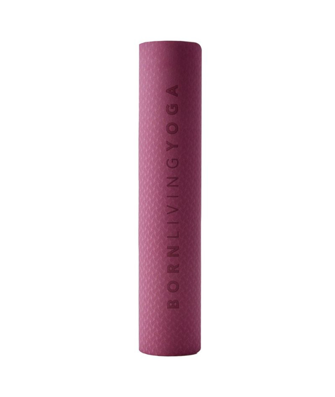 Esterilla Born Living Yoga Mat Wave 6 mm Wine