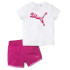 Conjunto Puma Minicats Alpha Short rosa bebé