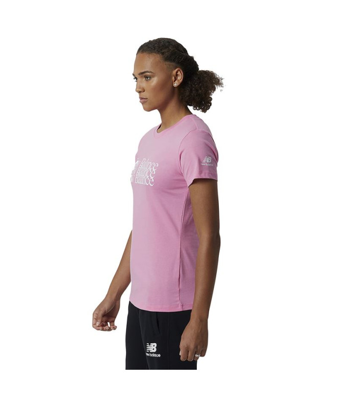 T-shirt New Balance Essentials Celebrate W Pink