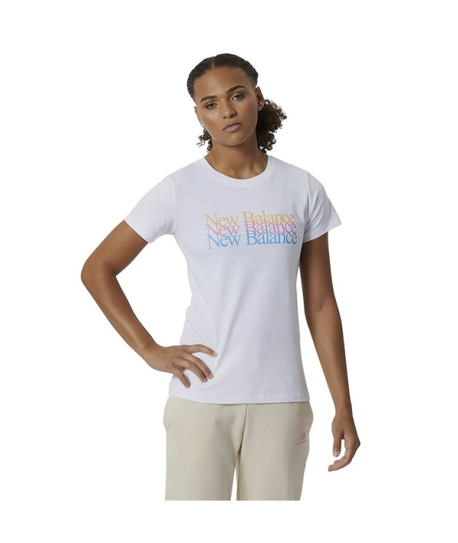T-shirt New Balance Essentials Celebrate W Blanc