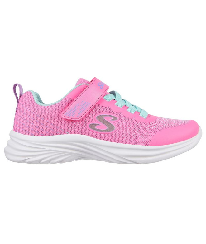 Chaussures Skechers 3d Print Detail Gore & Strap Sneaker Girls Pink