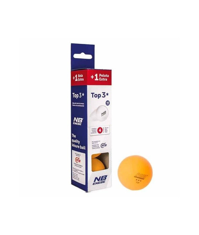 Pelotas de ping-pong Enebe 3+1 Top 3 40 mm Orange