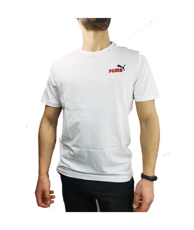 Puma Essentials+ Embroidery Short Sleeve T-Shirt M White