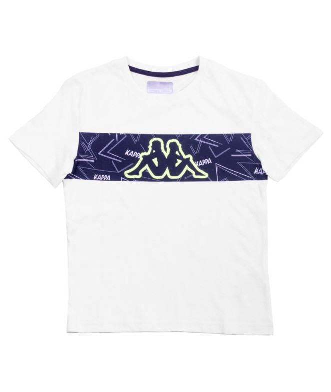 T-shirt Kappa Skoto Kid Boy Blanc