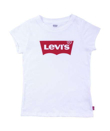 T-shirt de manga curta branca Levi's Batwing Boys