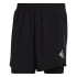 Short de running adidas Two-in-One M Noir