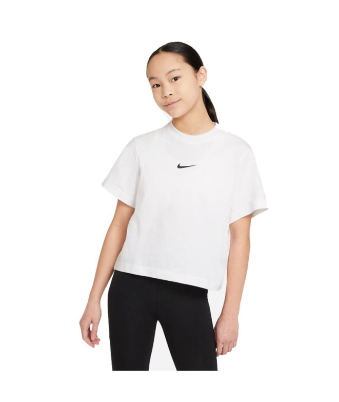 Camiseta Nike Roupa de desporto para raparigas Branco