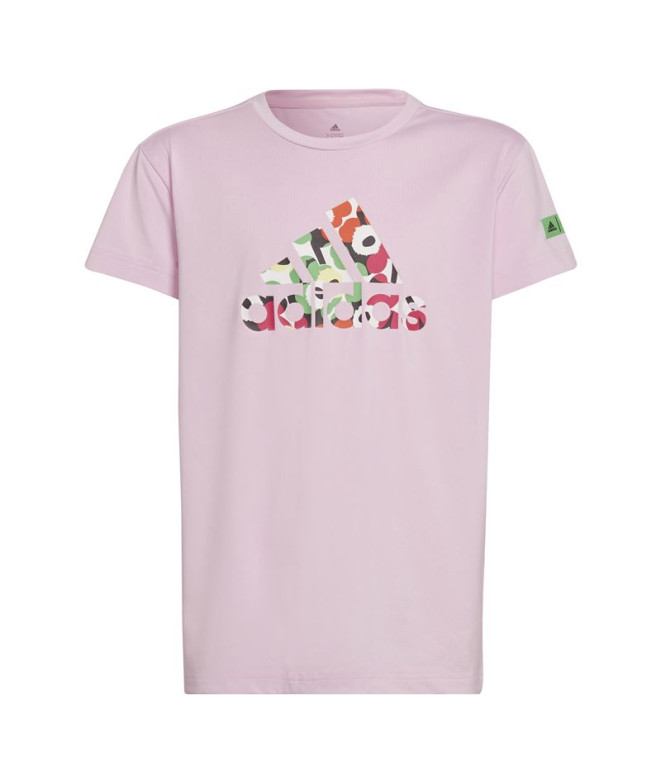 Camiseta adidas Aeroready Training Floral-Print Girls Pink