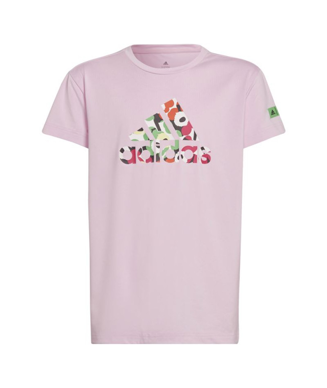 T-shirt adidas Aeroready Training Floral-Print Girls Pink