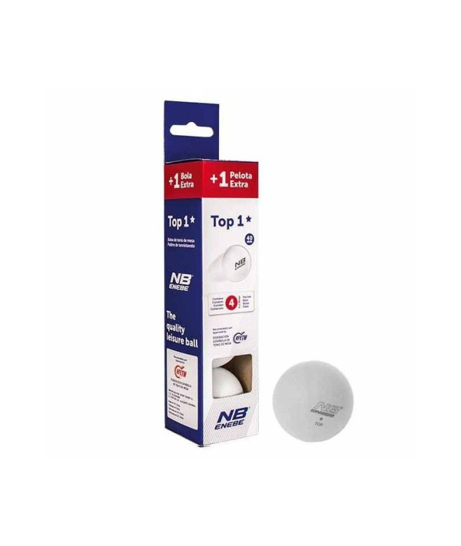 Caja 3+1 Pelotas Enebe TOP 1* 40 MM White