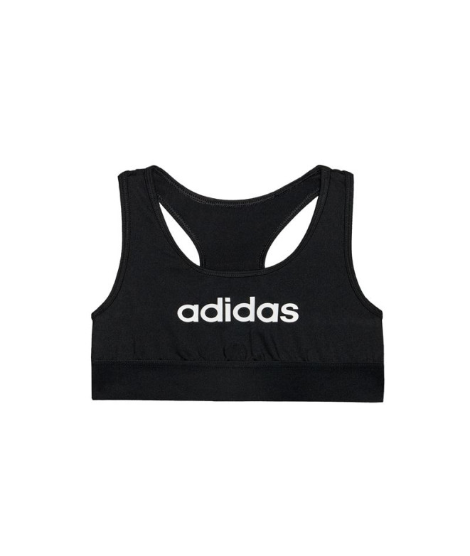 Top sujetador de fitness adidas Sports Single Jersey Fitted Girl Black