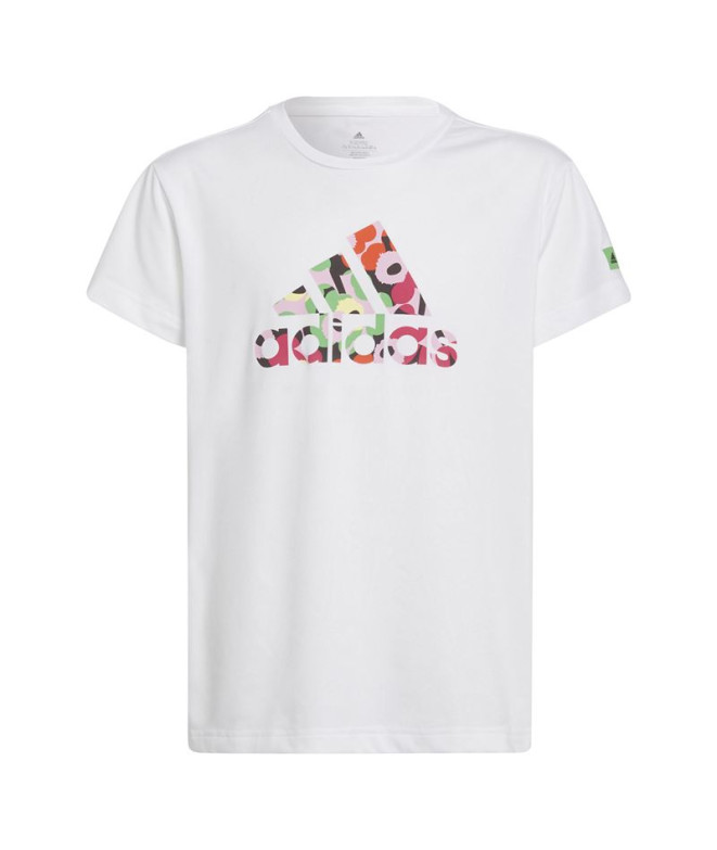 T-shirt adidas x Marimekko Floral-Print Girls Branco