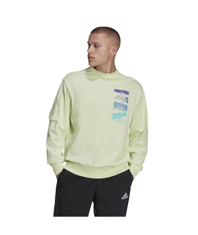 Sweatshirt adidas Essentials Brandlove Verde