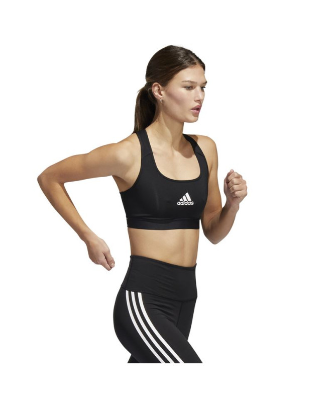 Sutiã esportivo adidas Powerreact W Preto