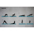 Tapi de yoga de fitness Avento Néoprène Estampée Bleue