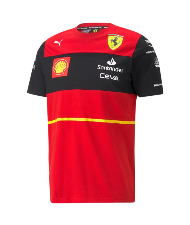 T-shirt manches courtes Puma Scuderia Ferrari Sainz Replica Homme Rouge