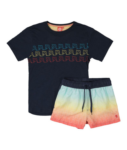 Conjunto Go & Win Rapaz azul dos anos sessenta