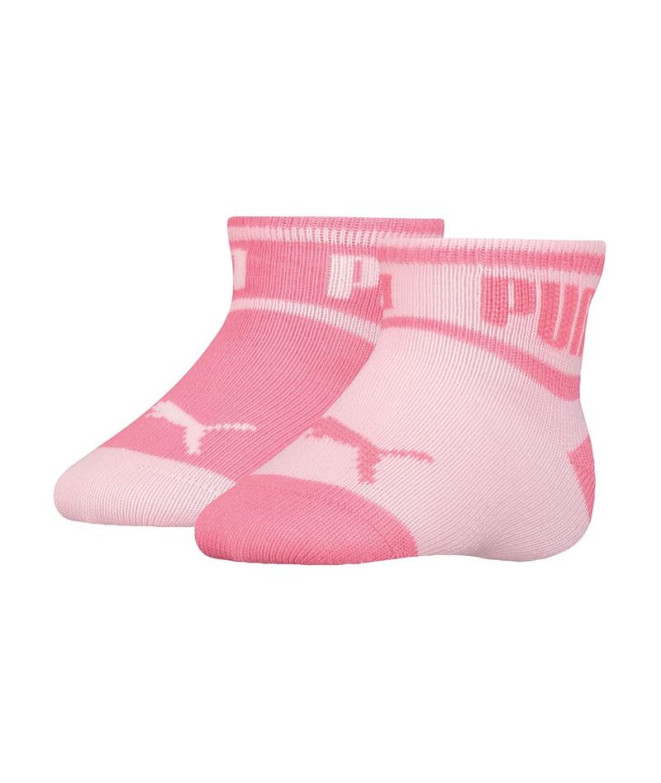 Meias Puma Baby Wording x2 Rosa