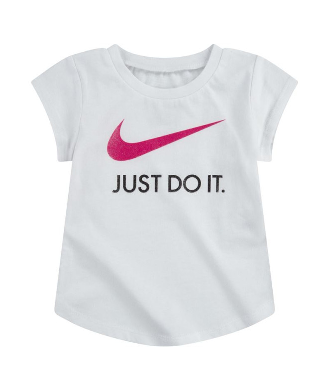 T-shirt Nike Swoosh JDI Girl Blanc