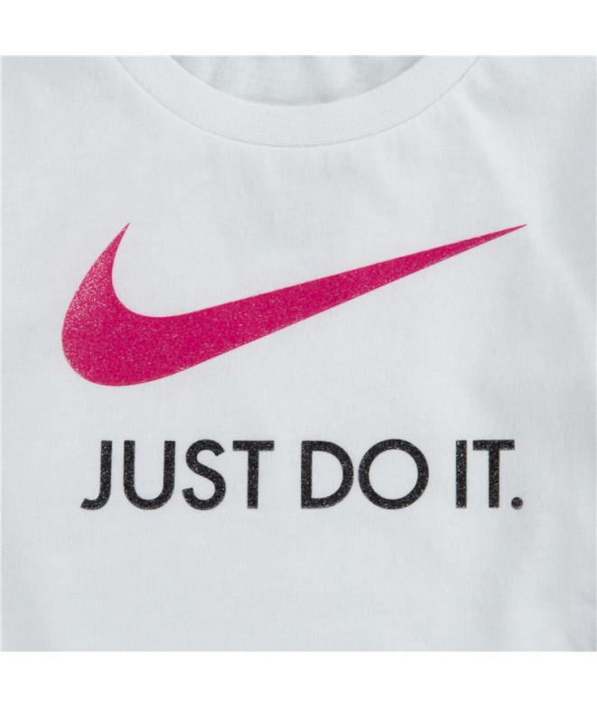 Camiseta Nike Menina Swoosh JDI Branco